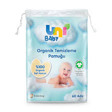 UNI BABY ORGANİK TEMİZLEME PAMUĞU 60 ADET